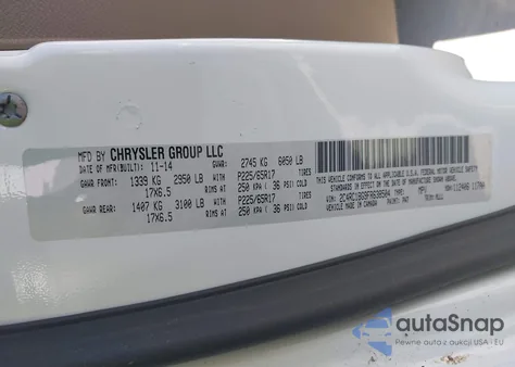 2015 Chrysler Town & Country Touring z USA, uszkodzony, nr VIN 2C4RC1BG9FR638504